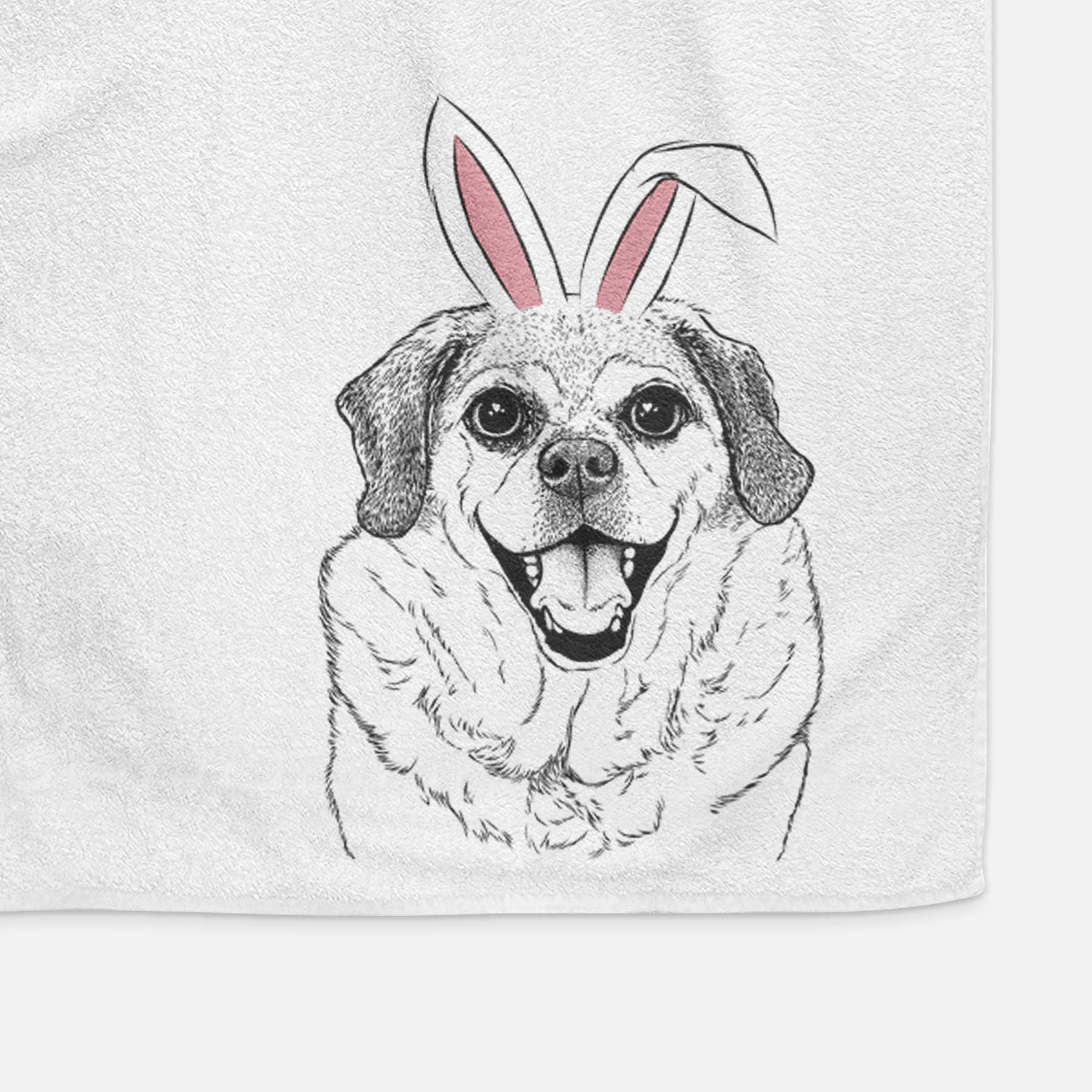 Little Man the Puggle Decorative Hand Towel