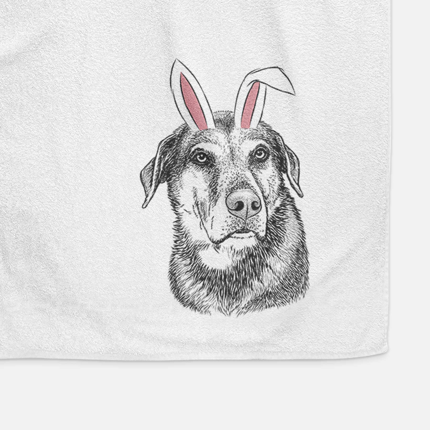 Lobo the Shepherd Mix Decorative Hand Towel