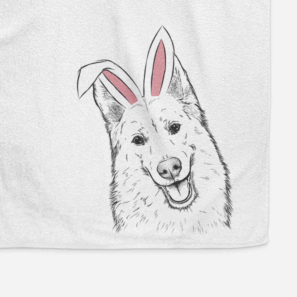 Loki the Husky Shepherd Mix Decorative Hand Towel