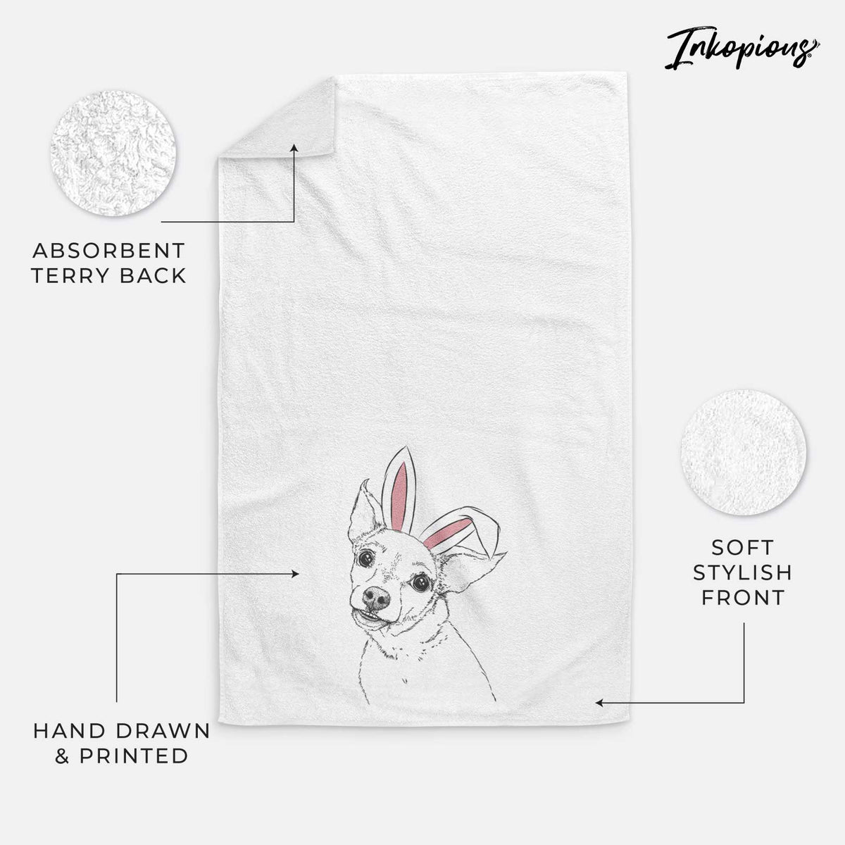 Lola the Chiweenie Decorative Hand Towel