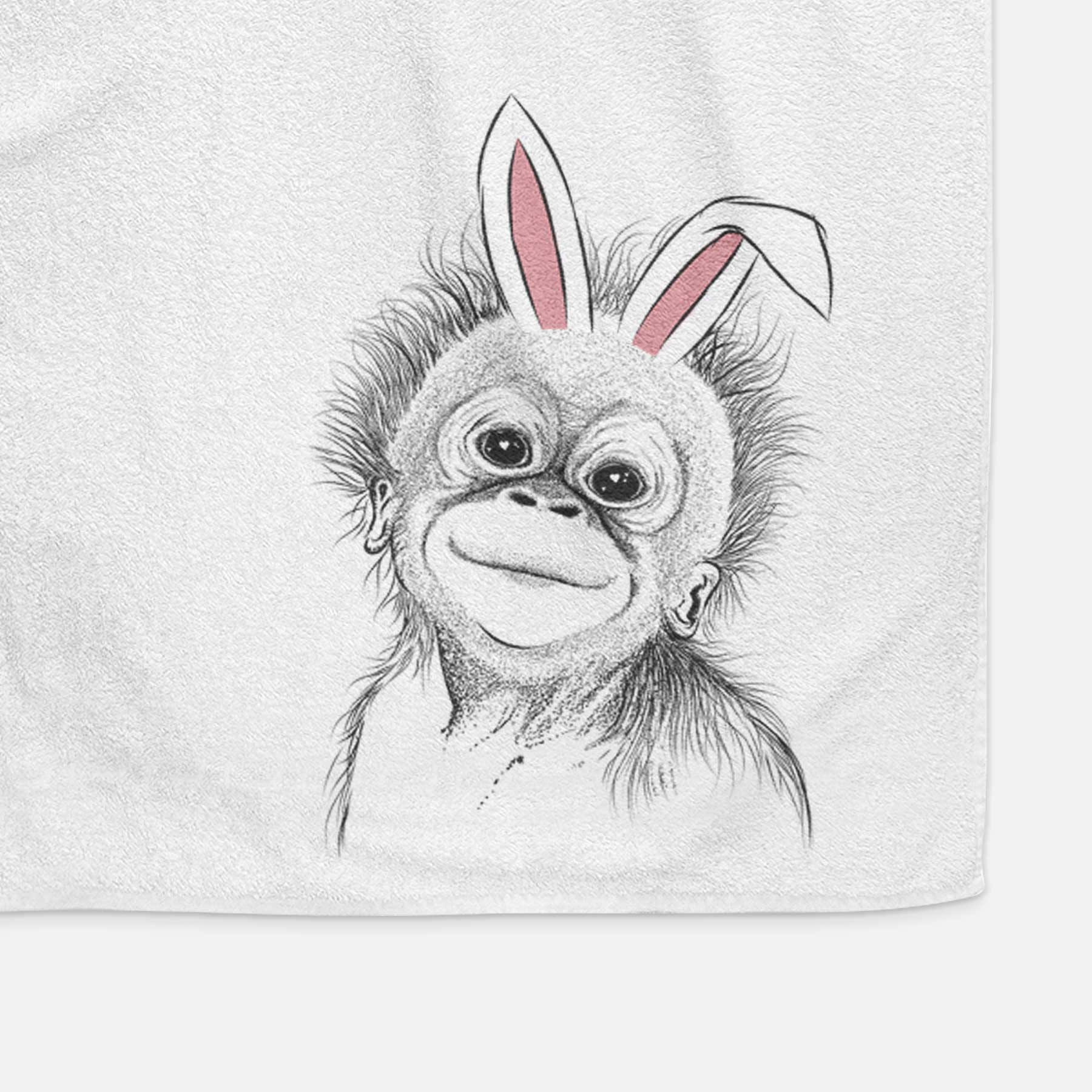 Louie the Baby Orangutan Decorative Hand Towel