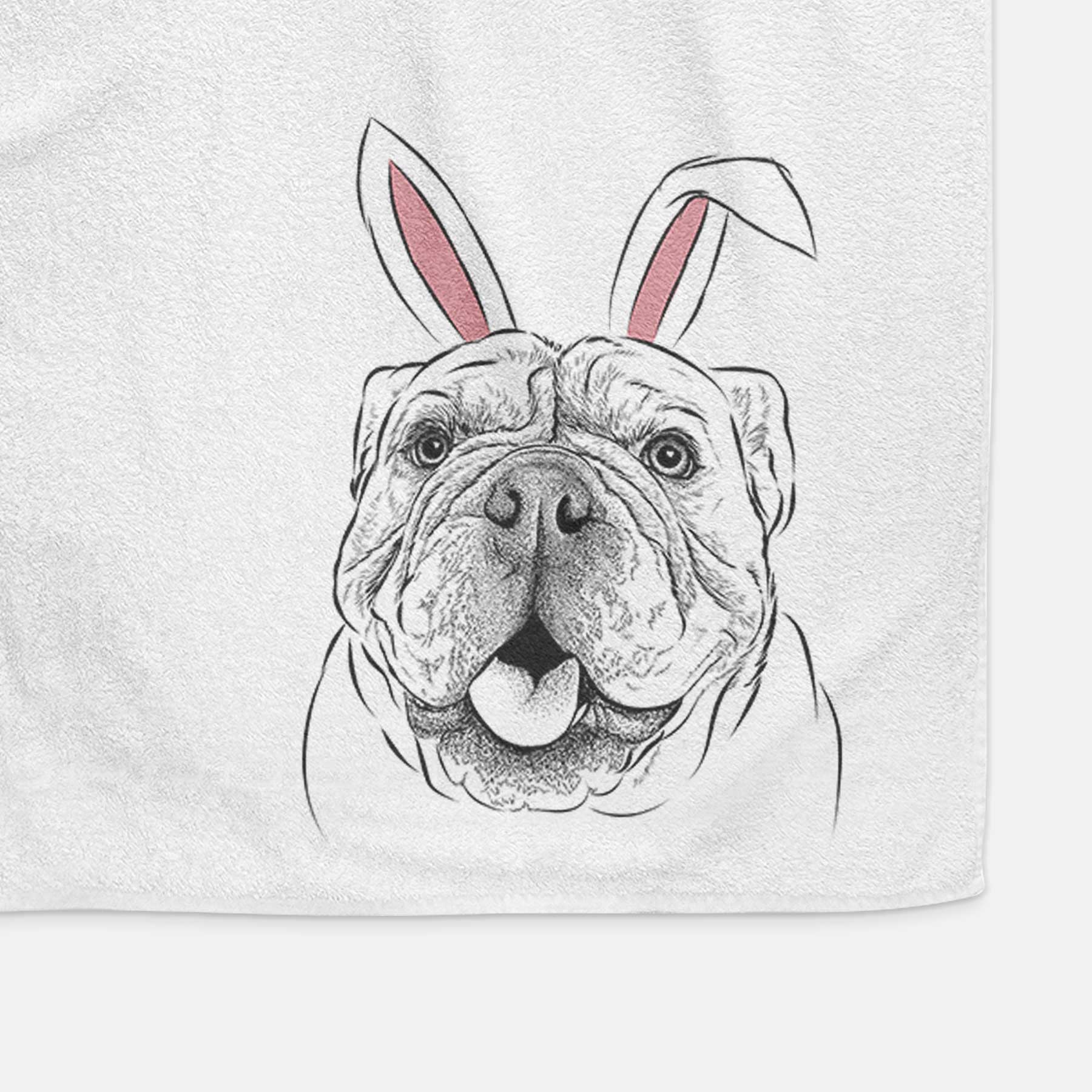 Louie the English Bulldog Decorative Hand Towel