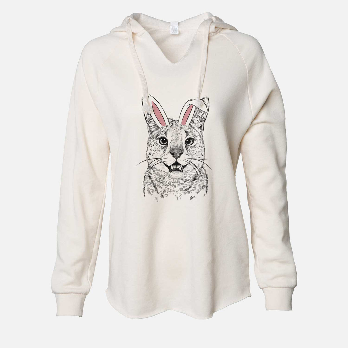 Easter Lucky the Serval Cat - Cali Wave Hooded Sweatshirt