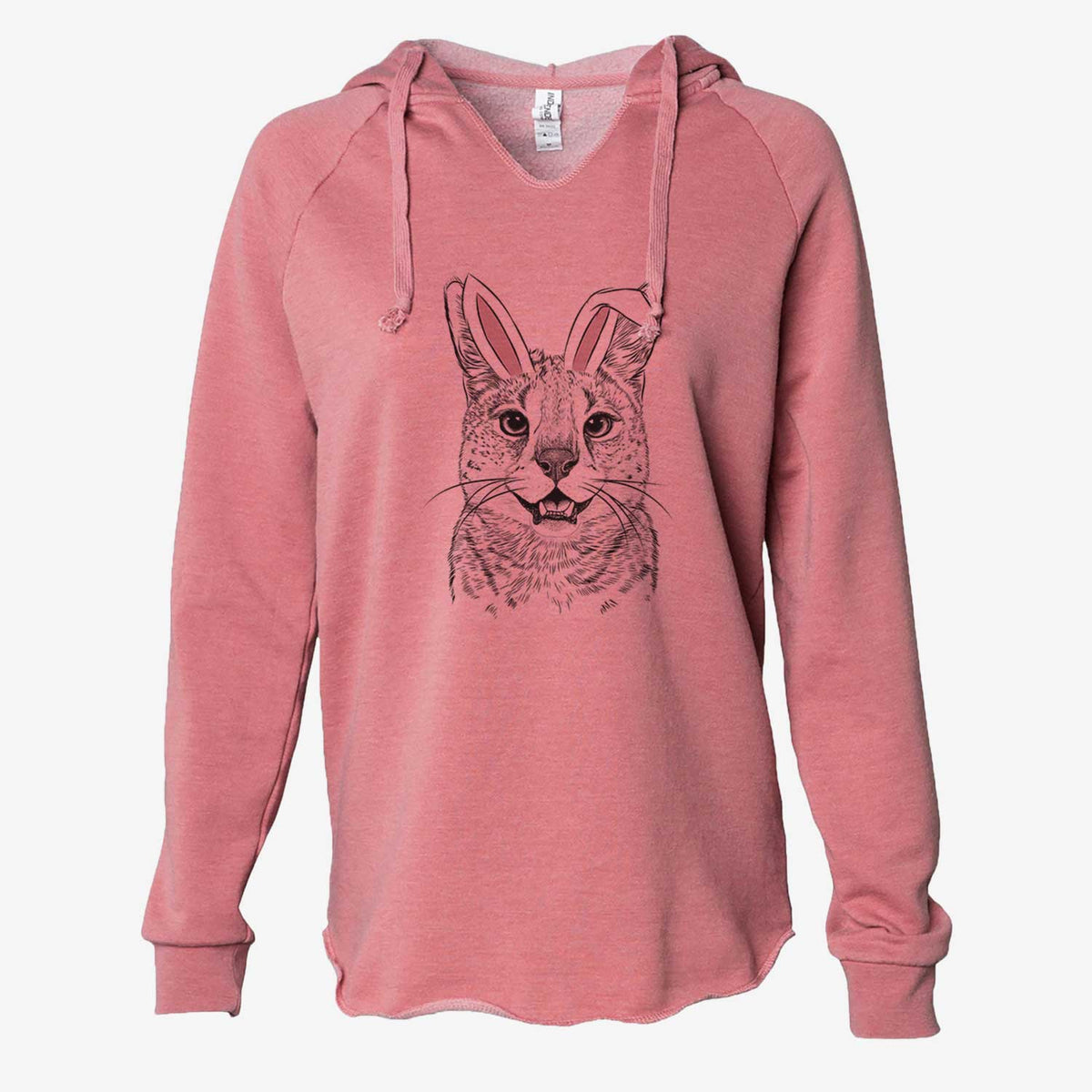 Easter Lucky the Serval Cat - Cali Wave Hooded Sweatshirt