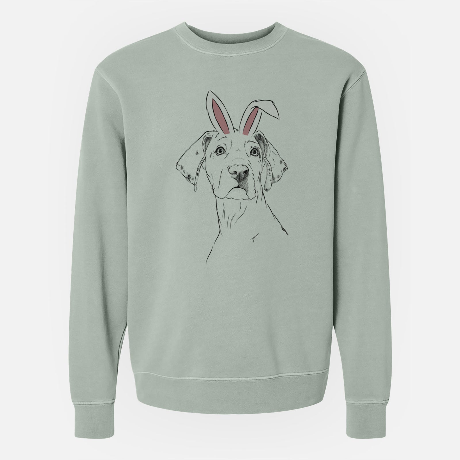 Easter Lumen the Special Needs Great Dane - Unisex Pigment Dyed Crew Sweatshirt