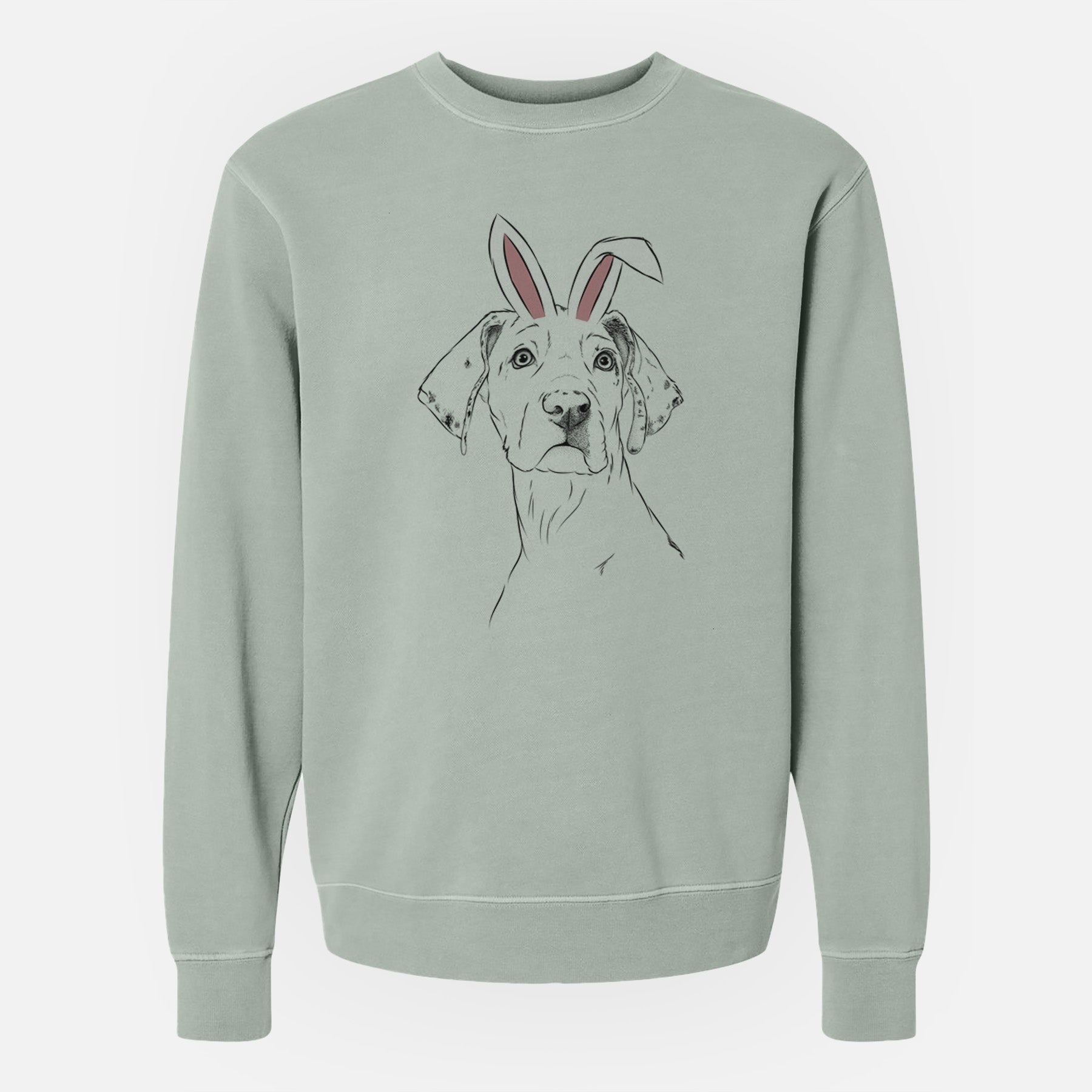 Easter Lumen the Special Needs Great Dane - Unisex Pigment Dyed Crew Sweatshirt