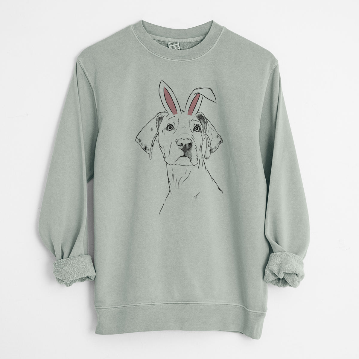 Easter Lumen the Special Needs Great Dane - Unisex Pigment Dyed Crew Sweatshirt