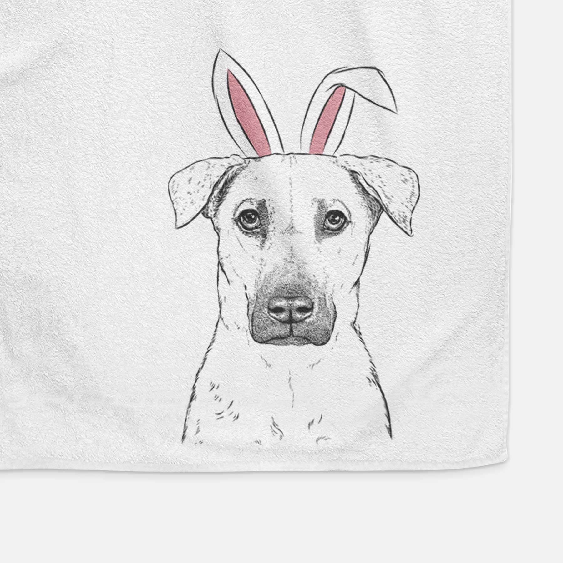 Luna the Black Mouth Cur Decorative Hand Towel