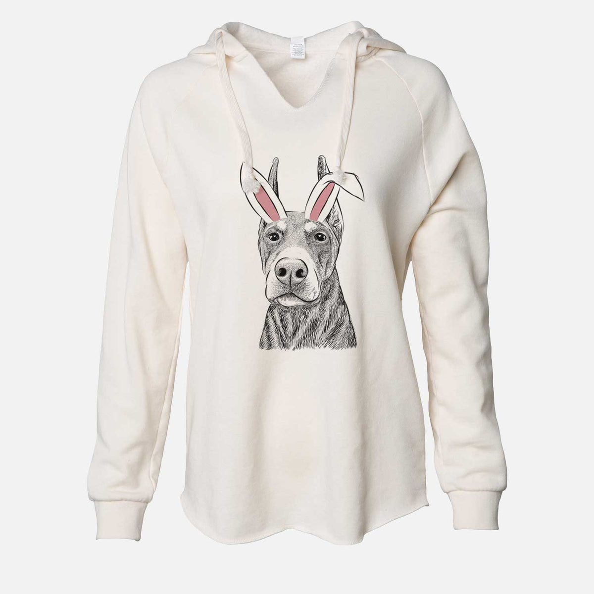 Easter Luna the Doberman Pinscher - Cali Wave Hooded Sweatshirt