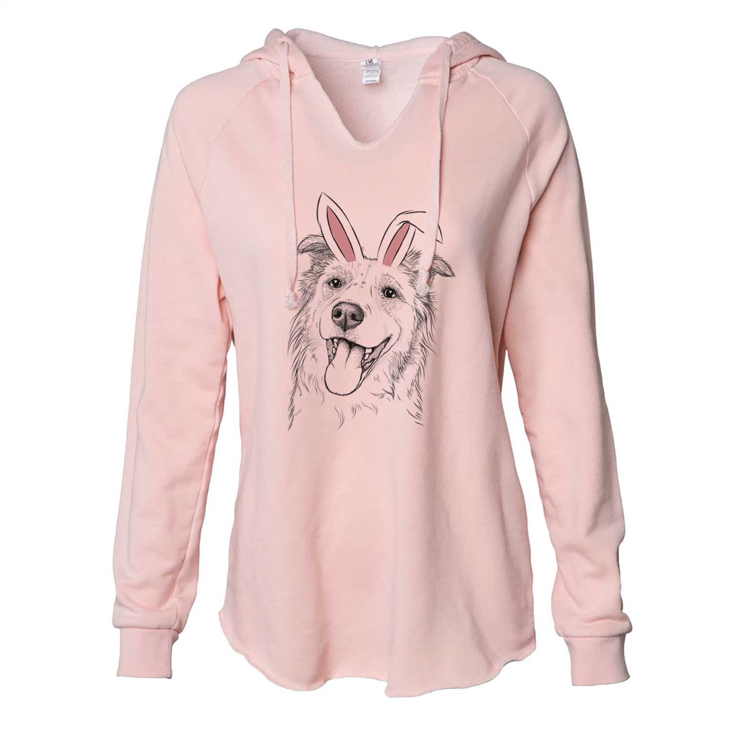 Easter Macaroni the Border Collie - Cali Wave Hooded Sweatshirt