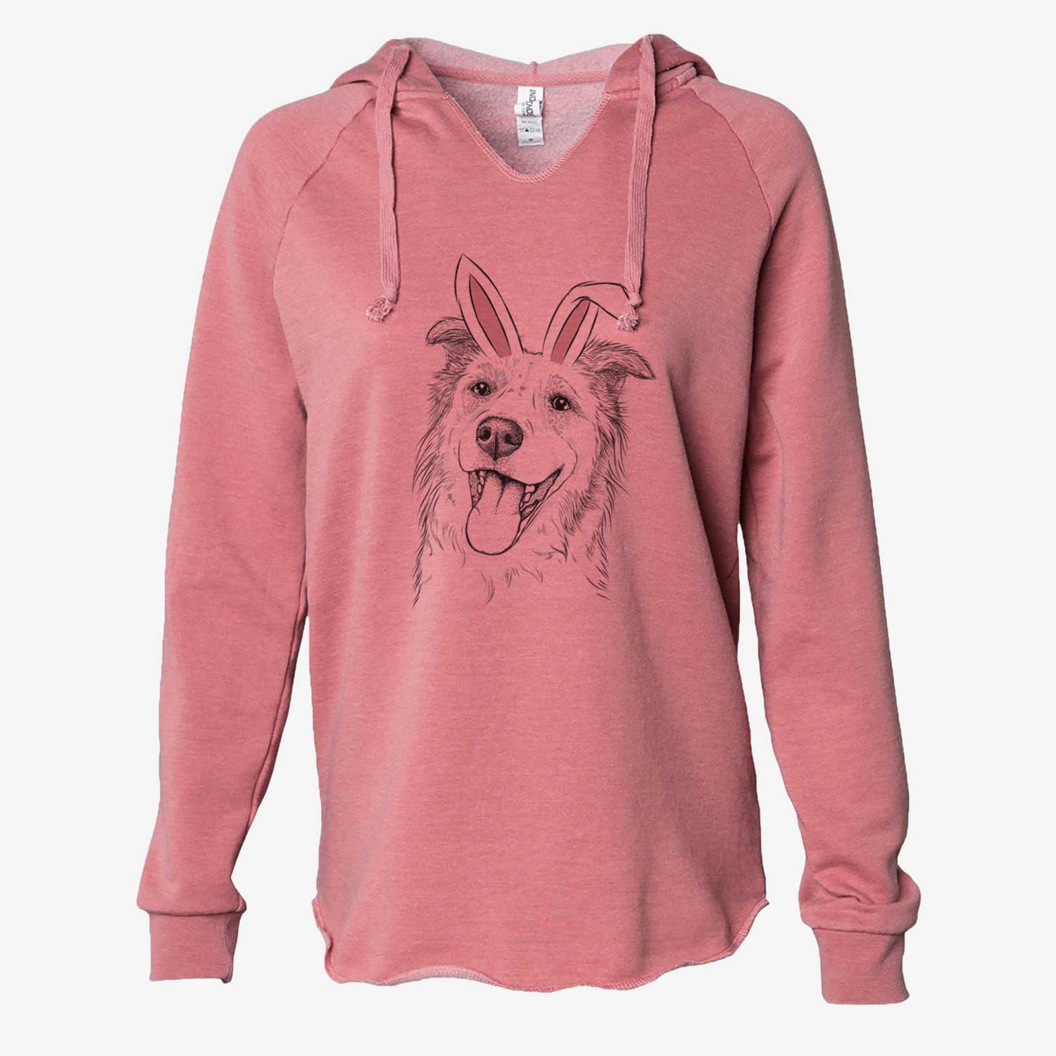 Easter Macaroni the Border Collie - Cali Wave Hooded Sweatshirt