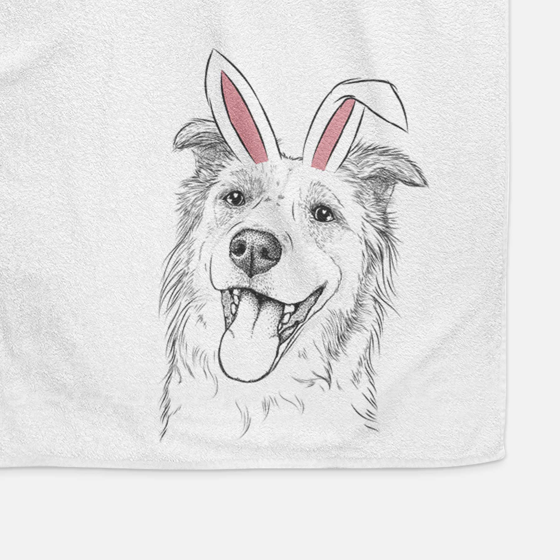 Macaroni the Border Collie Decorative Hand Towel