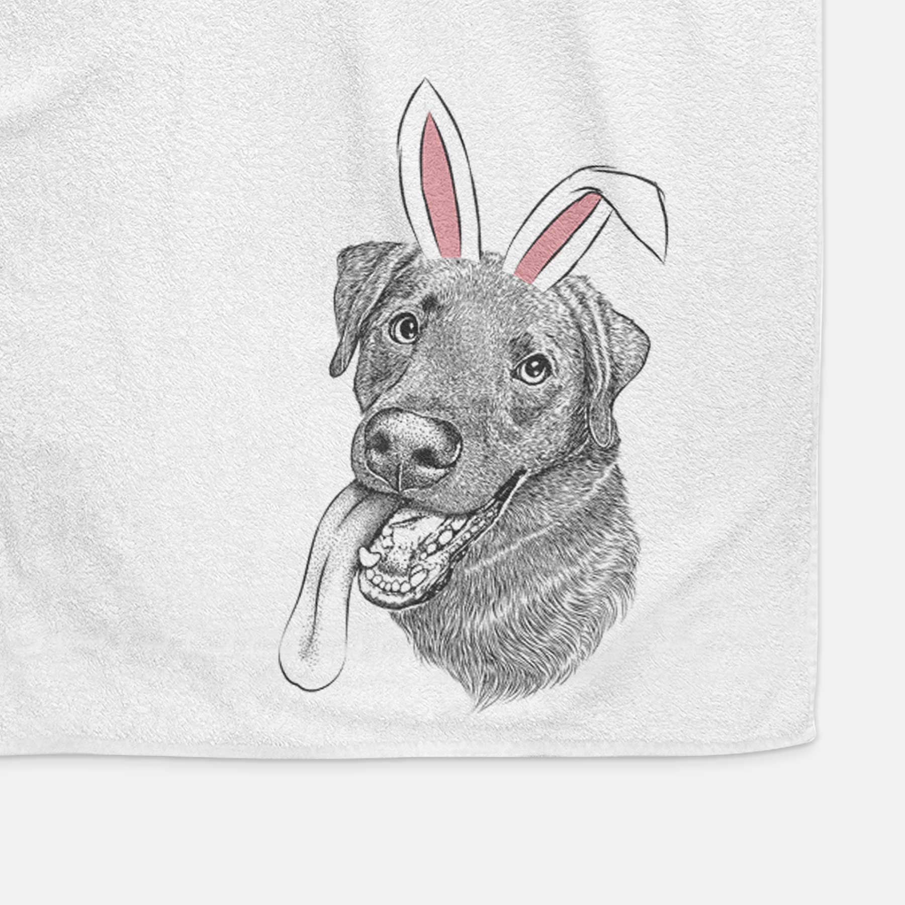 Macaroni the Lab Mix Decorative Hand Towel