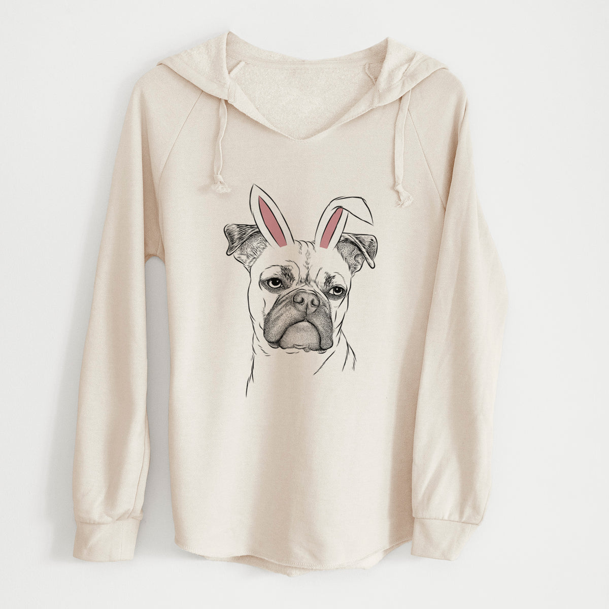 Easter Mack the Bugg (Boston Terrier/Pug) - Cali Wave Hooded Sweatshirt