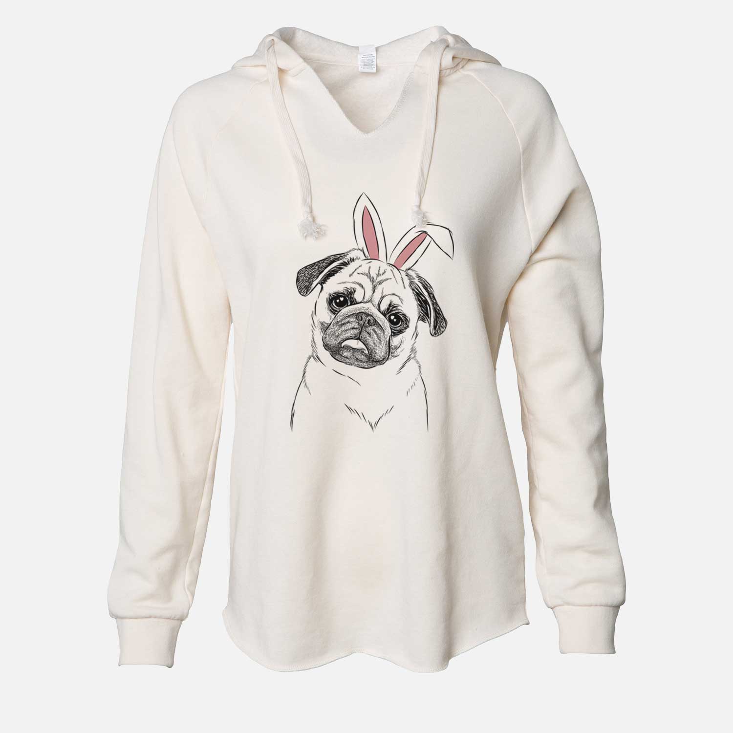 Easter Macy the Pug - Cali Wave Hooded Sweatshirt