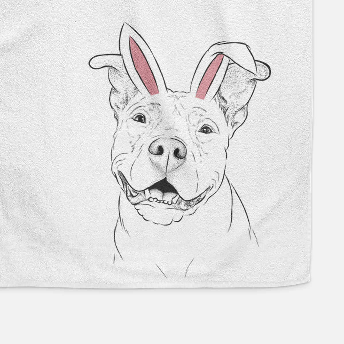 Malibu the Staffordshire Terrier/Pitbull Mix Decorative Hand Towel