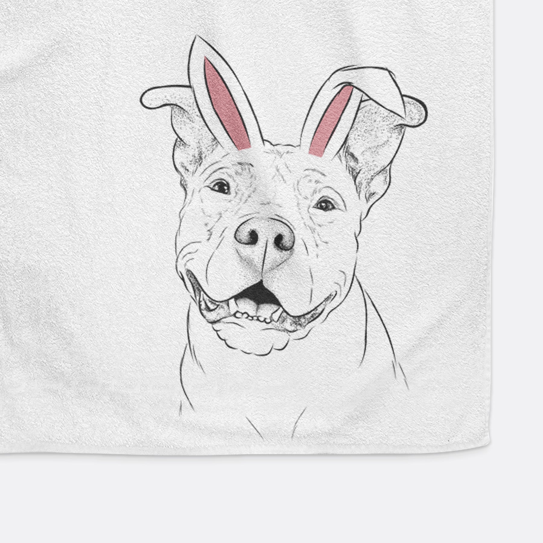 Malibu the Staffordshire Terrier/Pitbull Mix Decorative Hand Towel