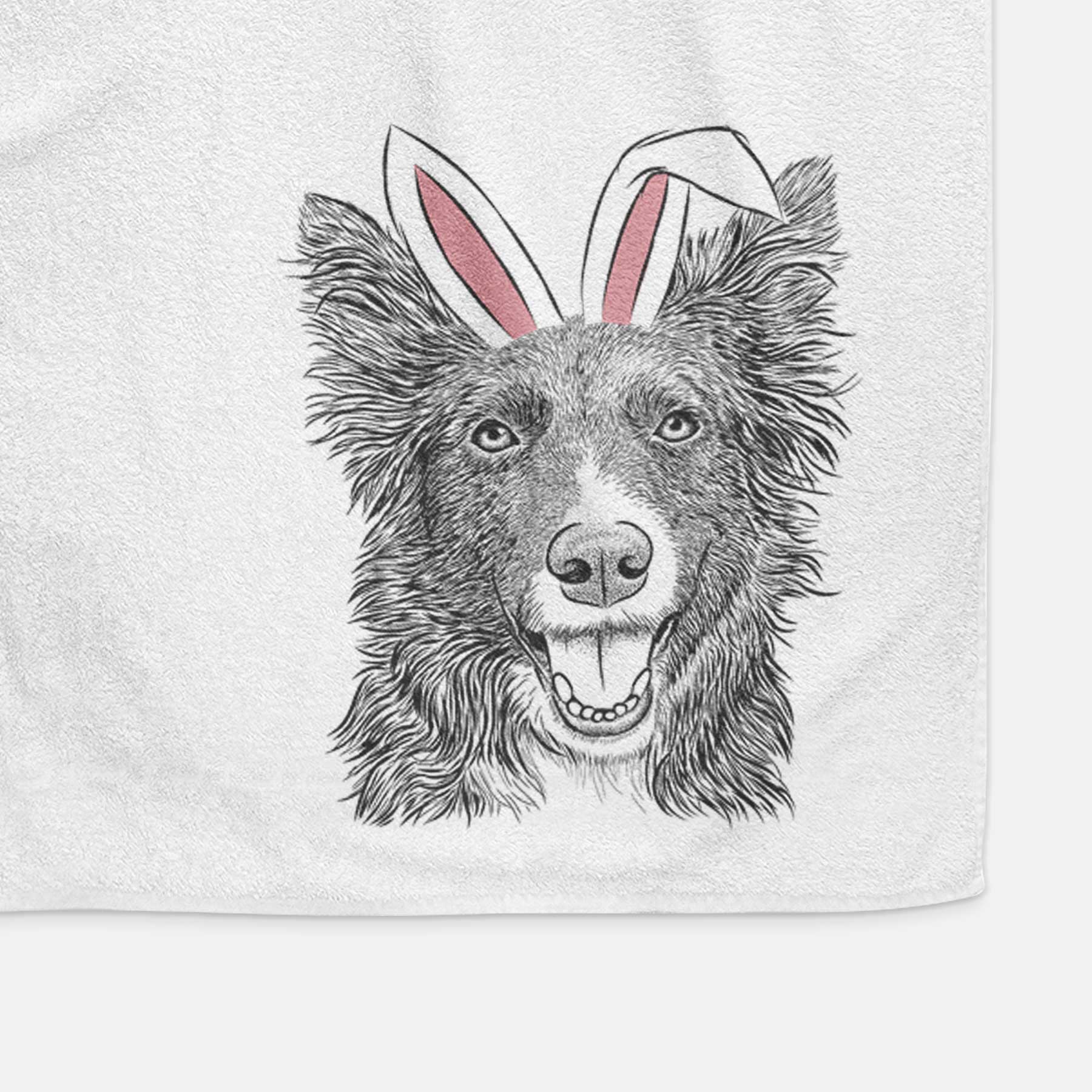 Marti the Border Collie Decorative Hand Towel