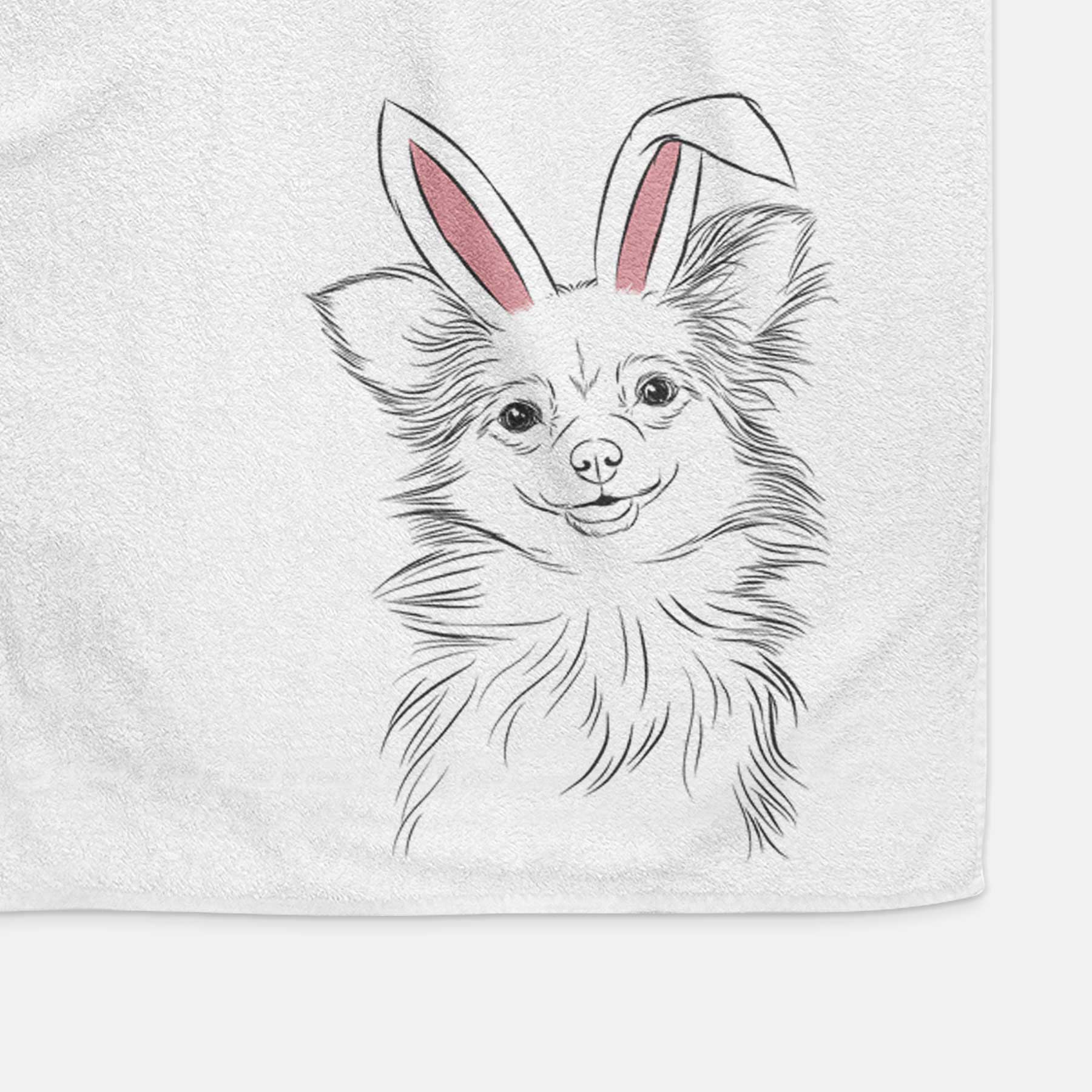 Marzi the Long Haired Chihuahua Decorative Hand Towel