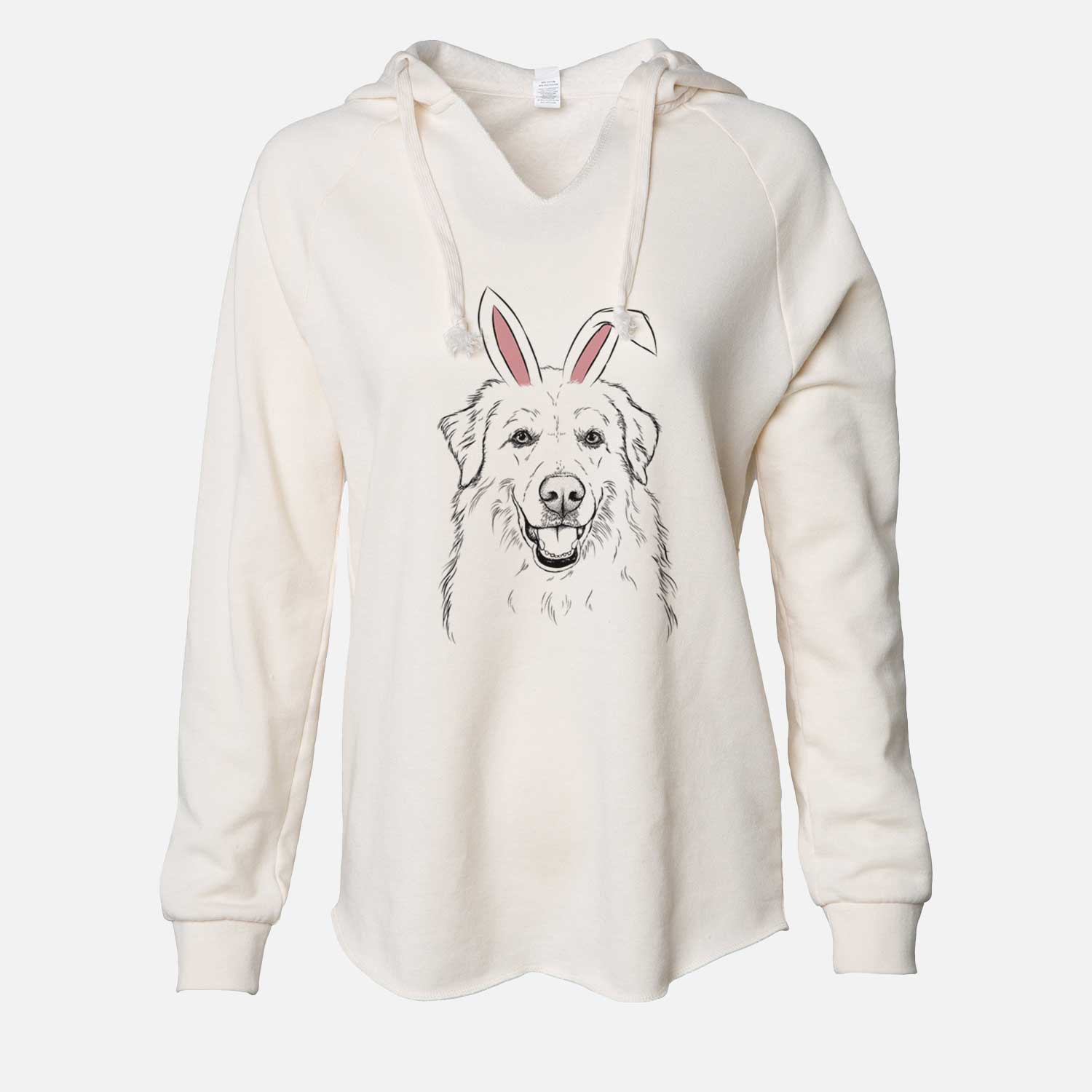 Easter Meg the Great Pyrenees - Cali Wave Hooded Sweatshirt