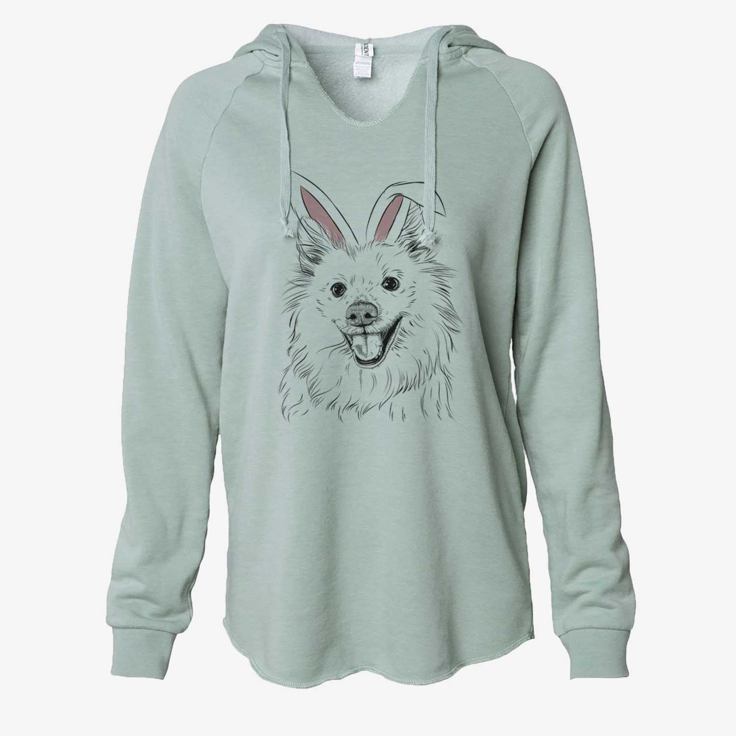 Easter Miki the American Eskimo - Cali Wave Hooded Sweatshirt