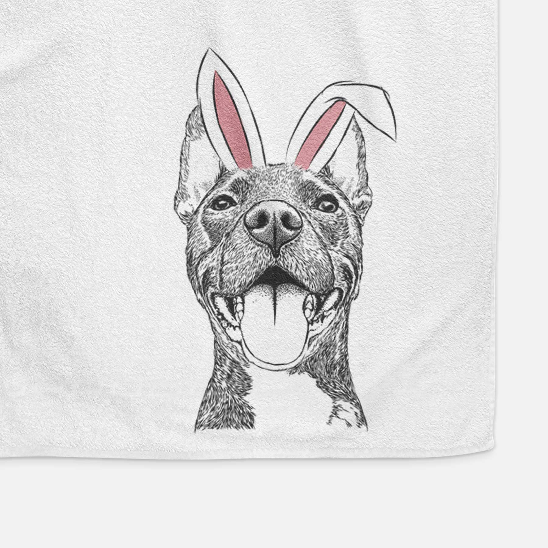 Milo the Pitbull Mix Decorative Hand Towel