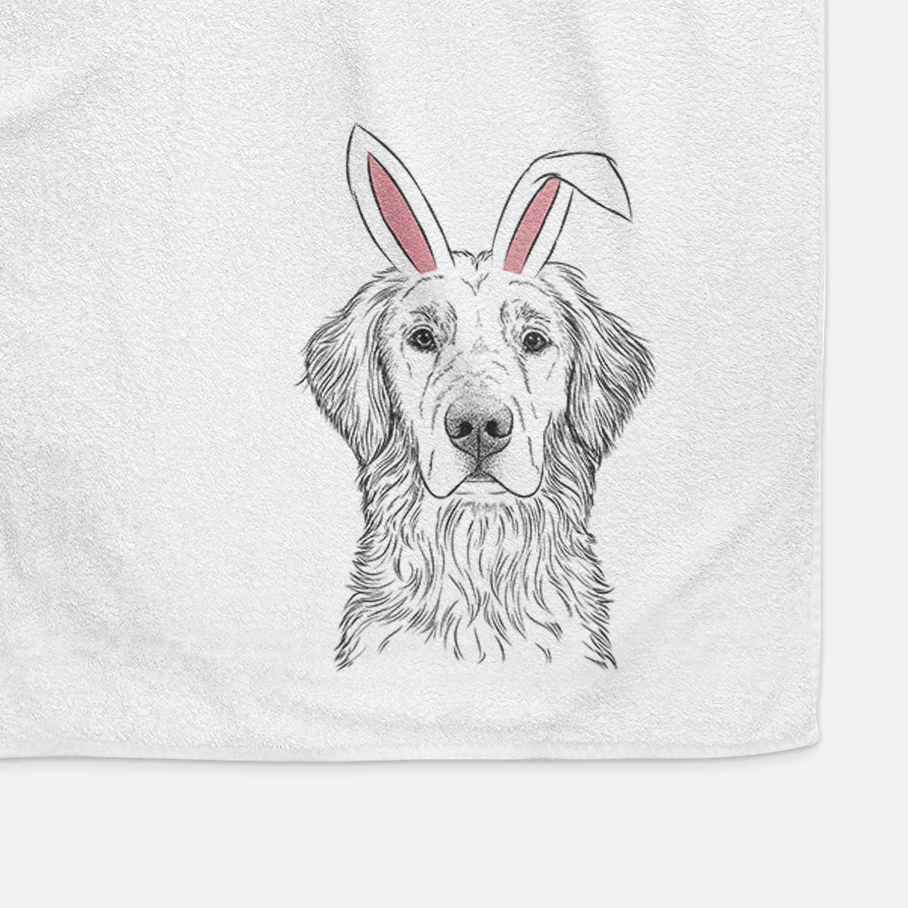 Moose the Field Golden Retriever Decorative Hand Towel