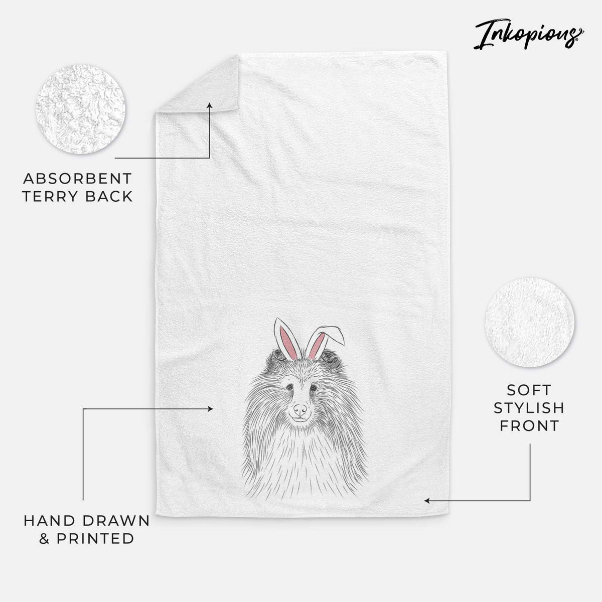 Moxie the Shetland Sheepdog Decorative Hand Towel