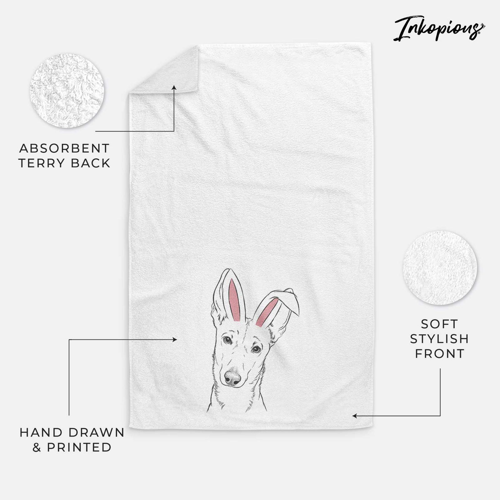 Nala the Carolina Dog Decorative Hand Towel