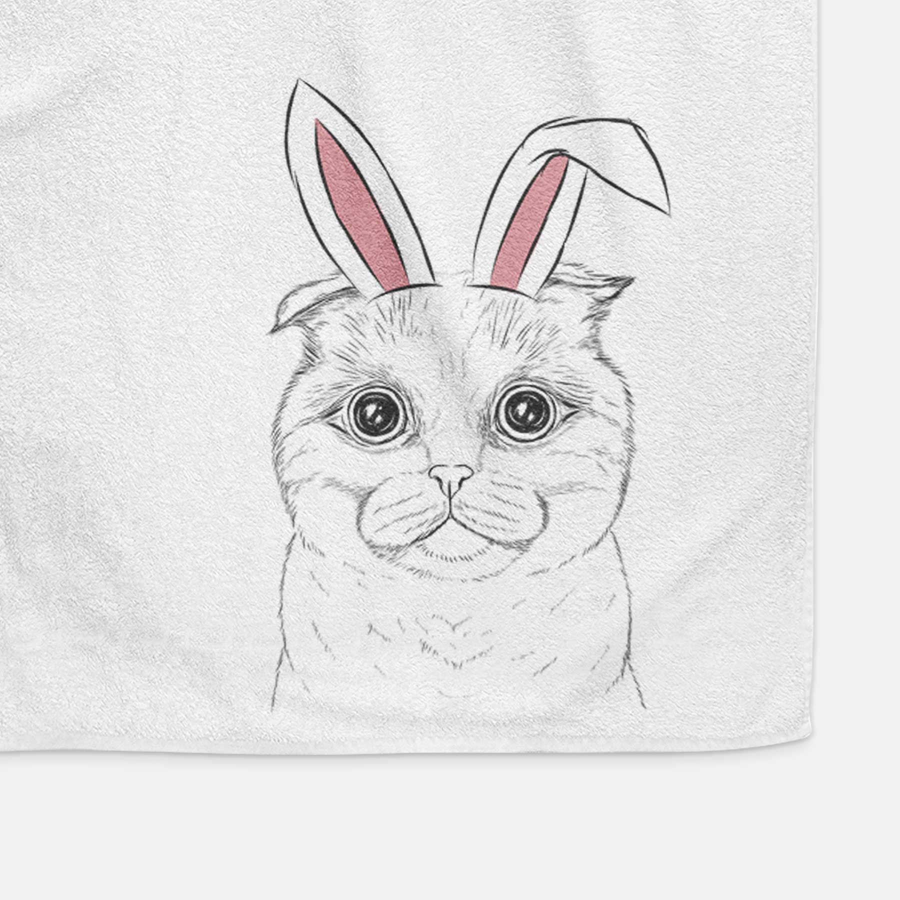 Neko the Scottish Fold Cat Decorative Hand Towel