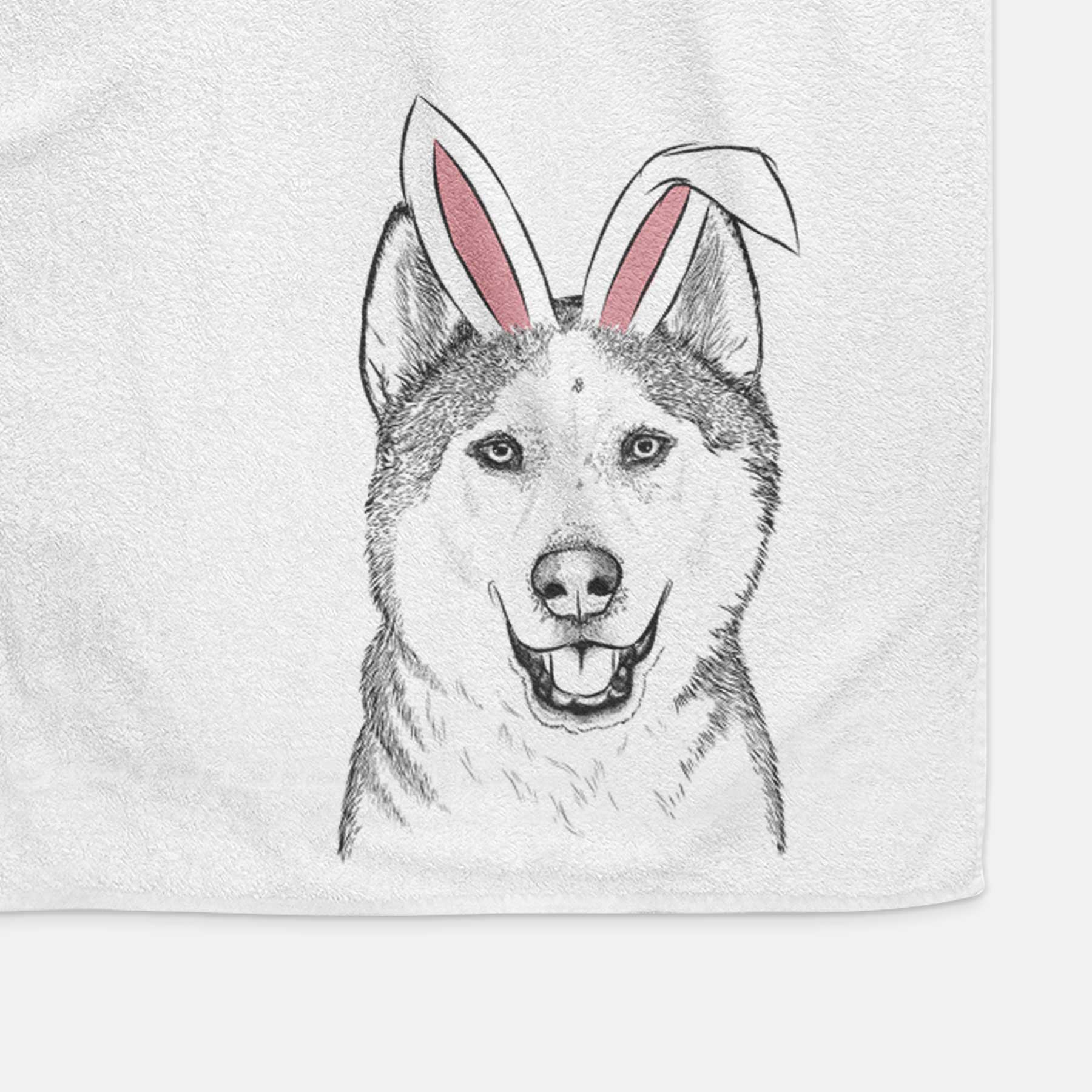 Nika the Siberian Husky Decorative Hand Towel