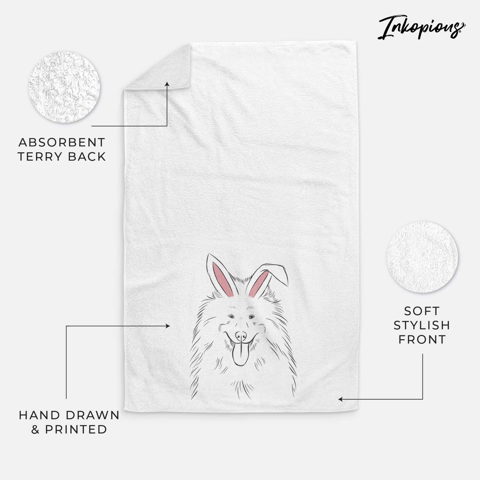 Nova the Samoyed Decorative Hand Towel