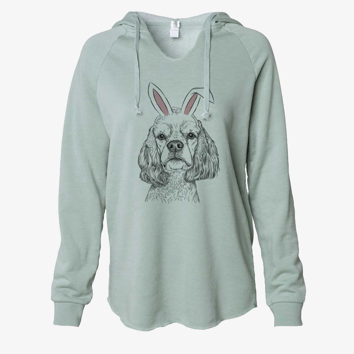 Easter Oakley the American Cocker Spaniel - Cali Wave Hooded Sweatshirt