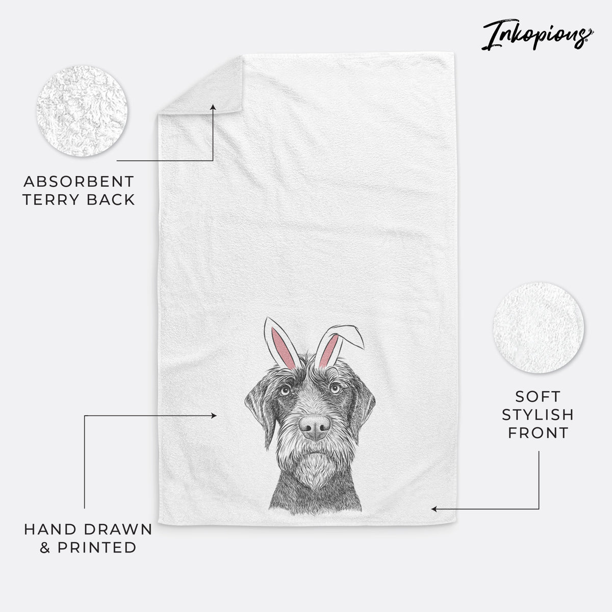 Oakley the Pudelpointer Decorative Hand Towel