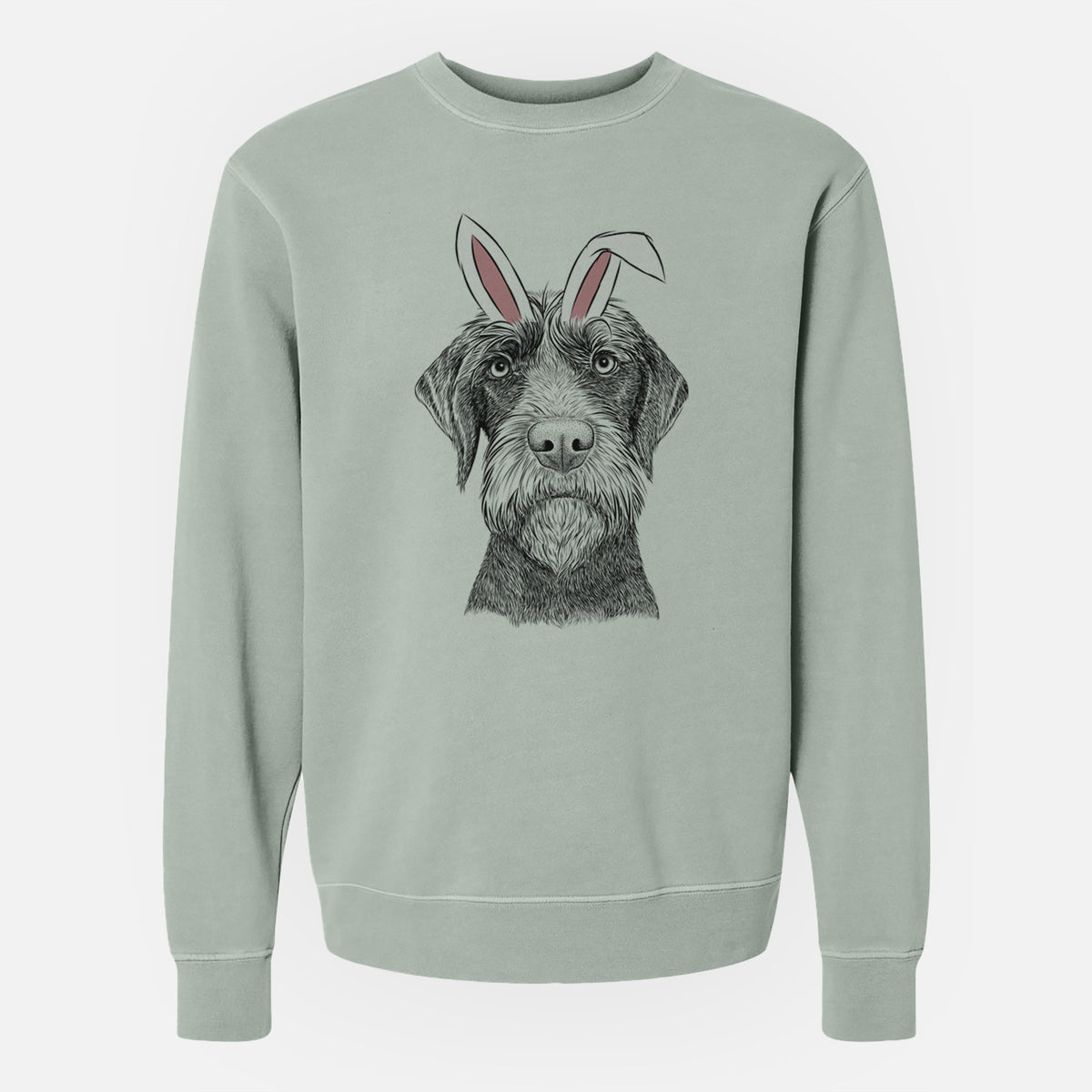 Easter Oakley the Pudelpointer - Unisex Pigment Dyed Crew Sweatshirt
