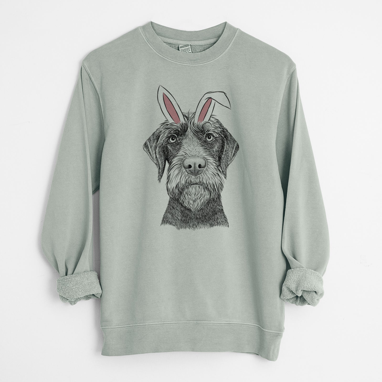 Easter Oakley the Pudelpointer - Unisex Pigment Dyed Crew Sweatshirt
