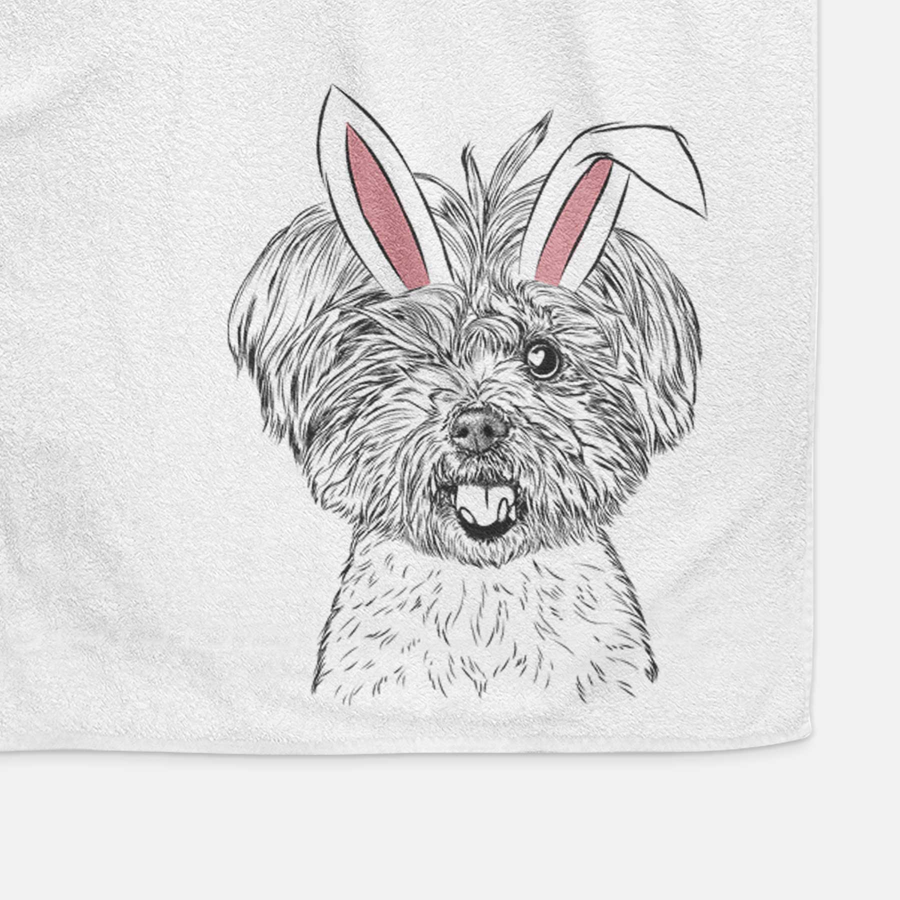 Oliver the Yorkie Mix Decorative Hand Towel