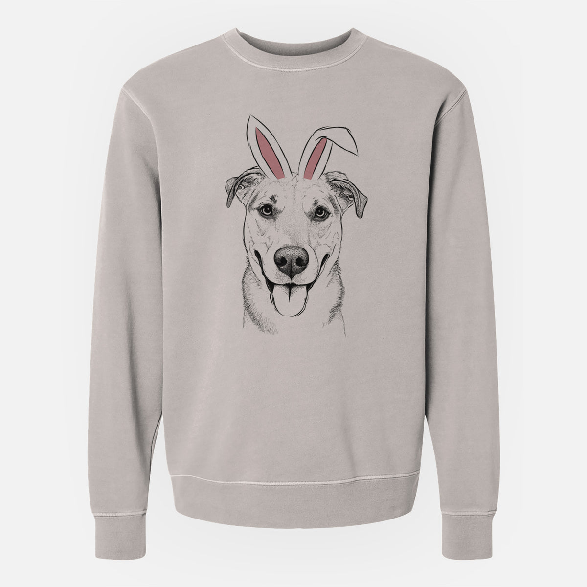 Easter Padre the Pitbull Mix - Unisex Pigment Dyed Crew Sweatshirt