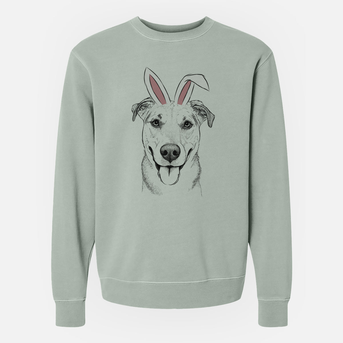 Easter Padre the Pitbull Mix - Unisex Pigment Dyed Crew Sweatshirt