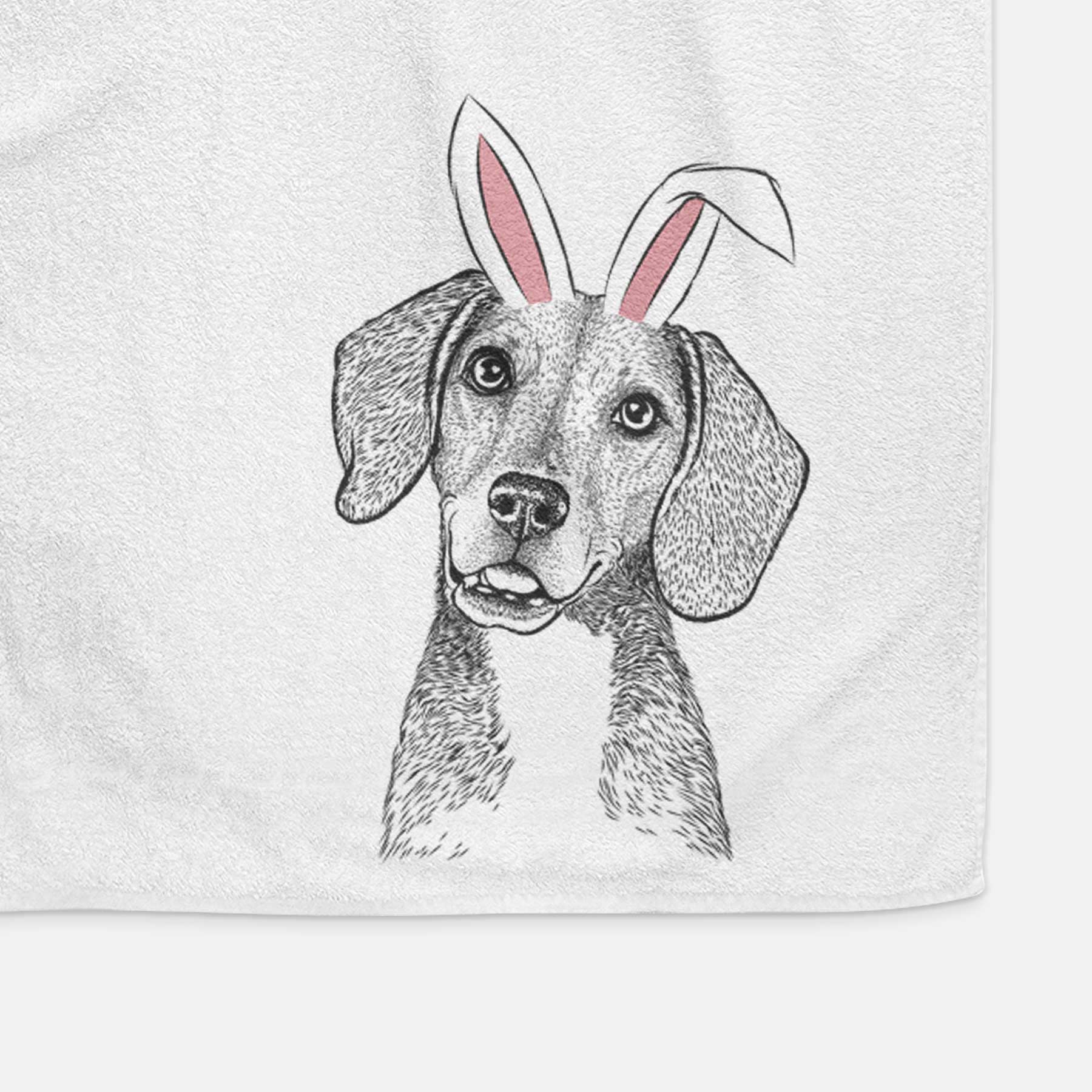 Piggy the Beagle Mix Decorative Hand Towel