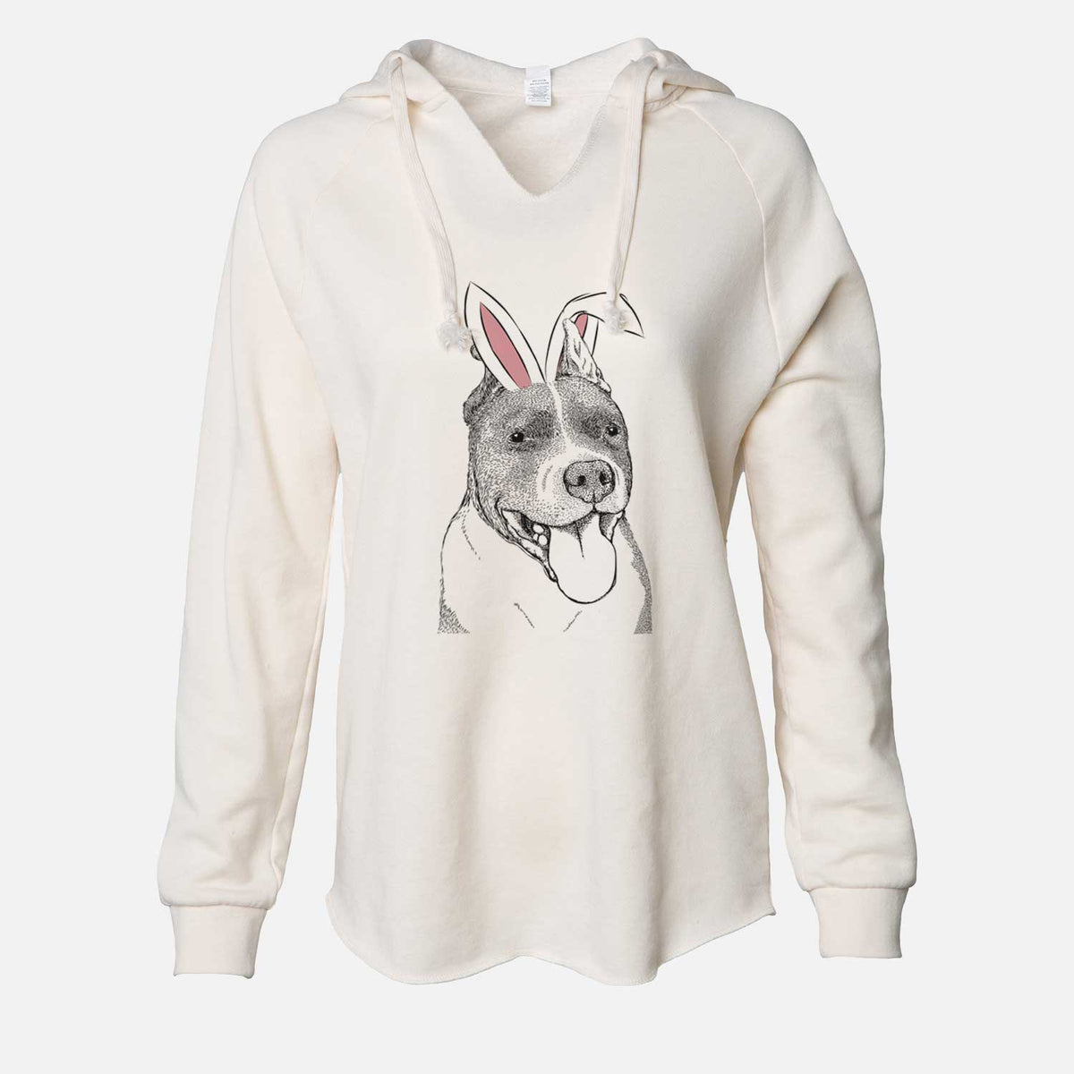 Easter Piggy the American Staffordshire Terrier - Cali Wave Hooded Sweatshirt