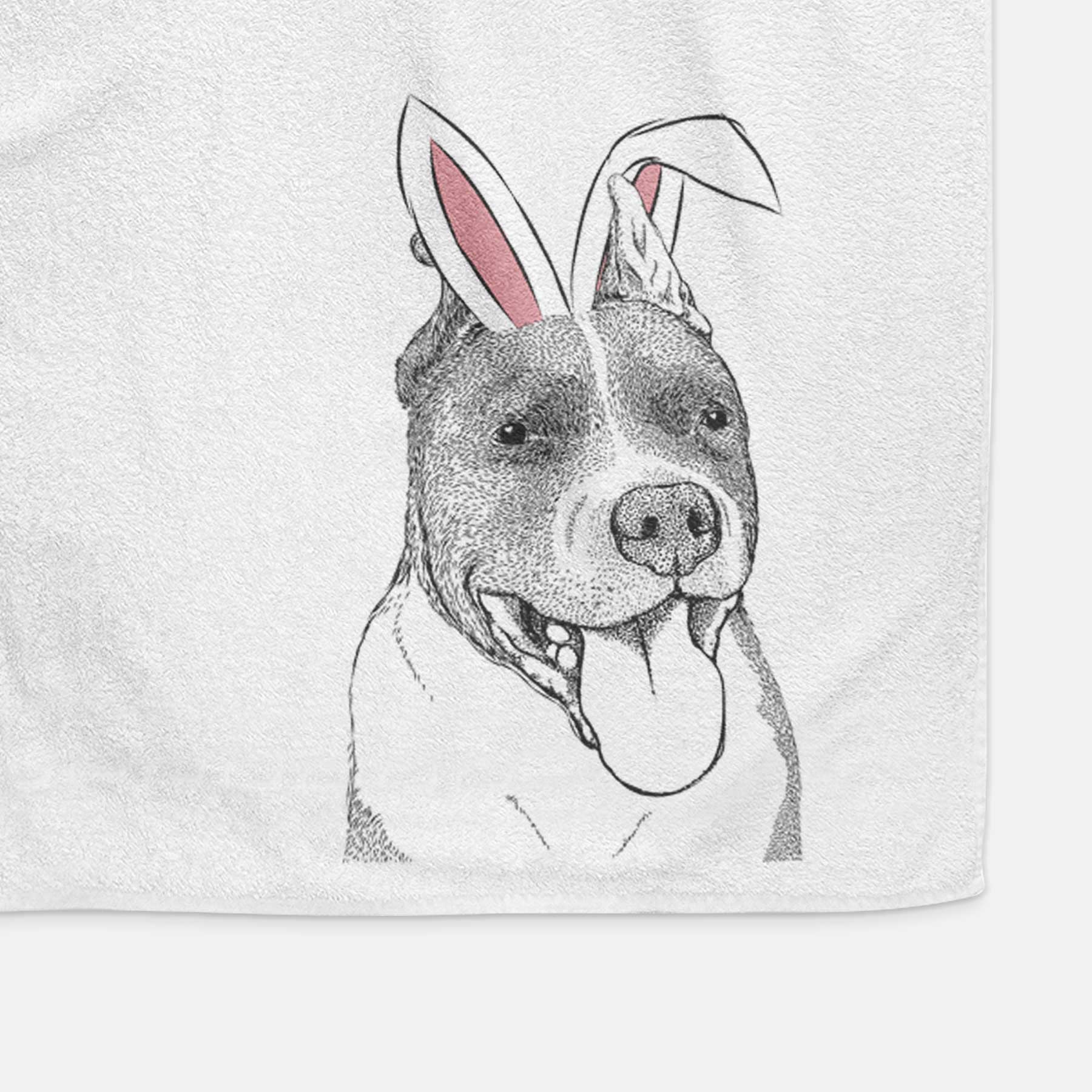 Piggy the American Staffordshire Terrier Decorative Hand Towel