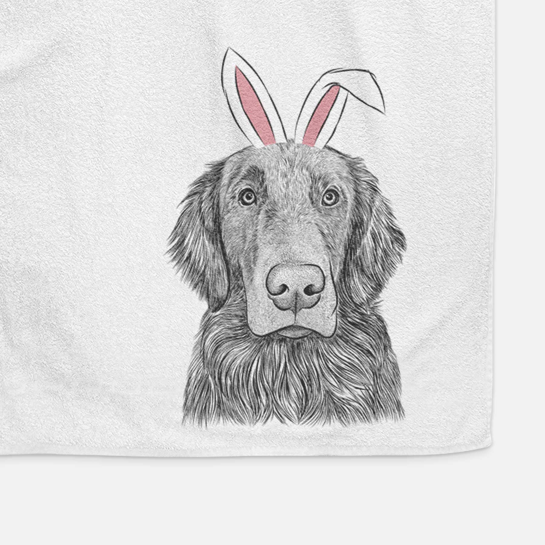 Pippin the Flat Coated Retriever Decorative Hand Towel