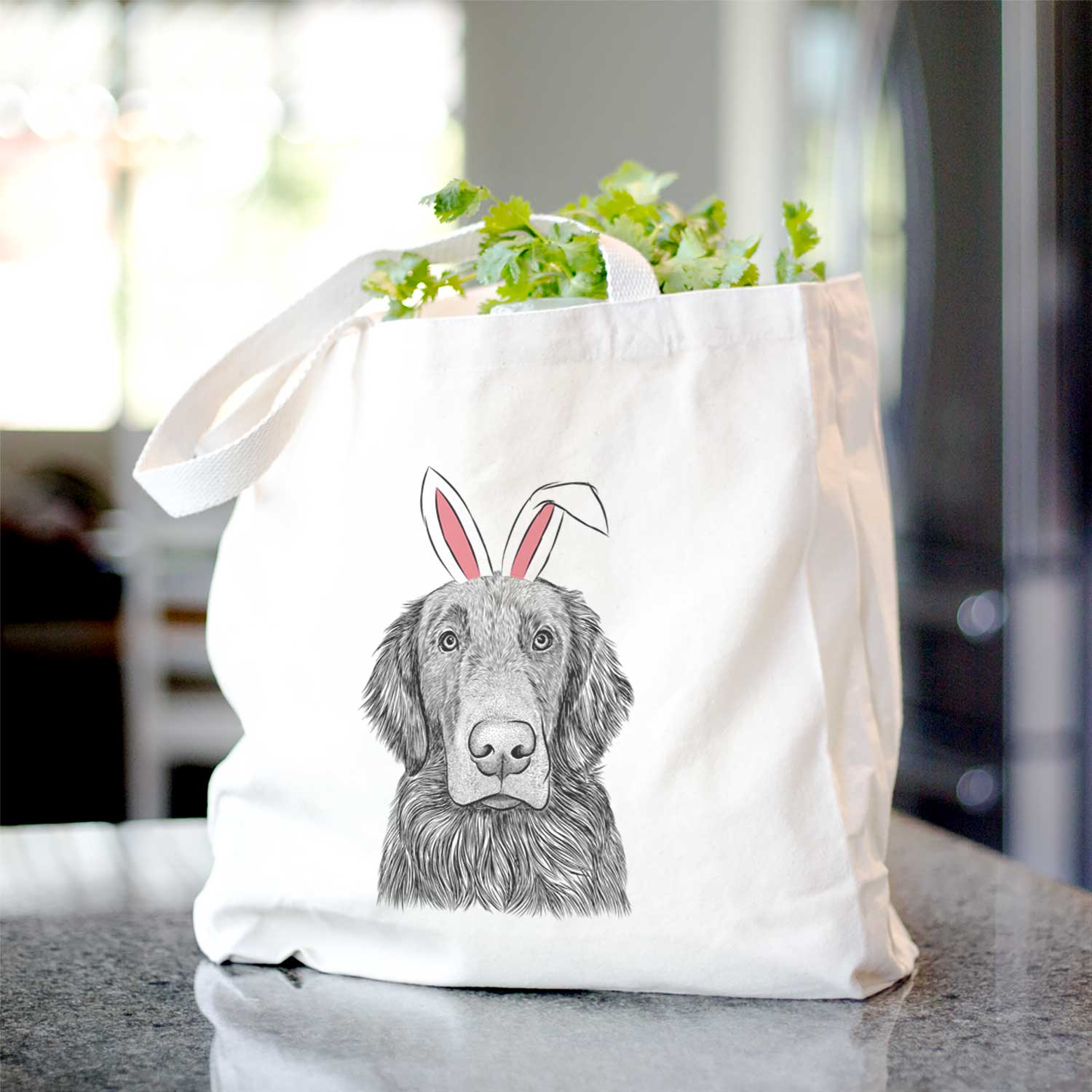 Pippin the Flat Coated Retriever - Tote Bag