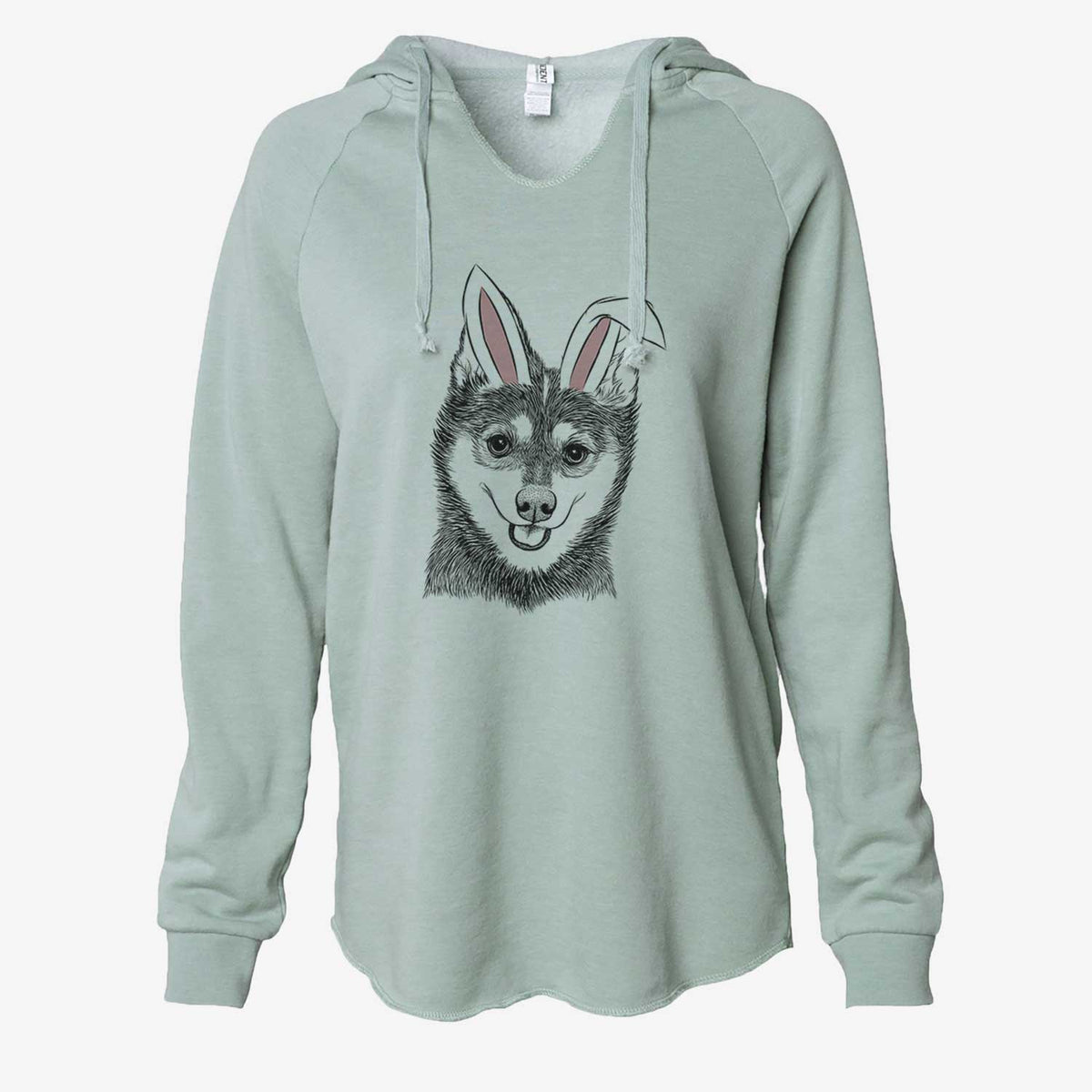 Easter Posey the Alaskan Klee Kai - Cali Wave Hooded Sweatshirt