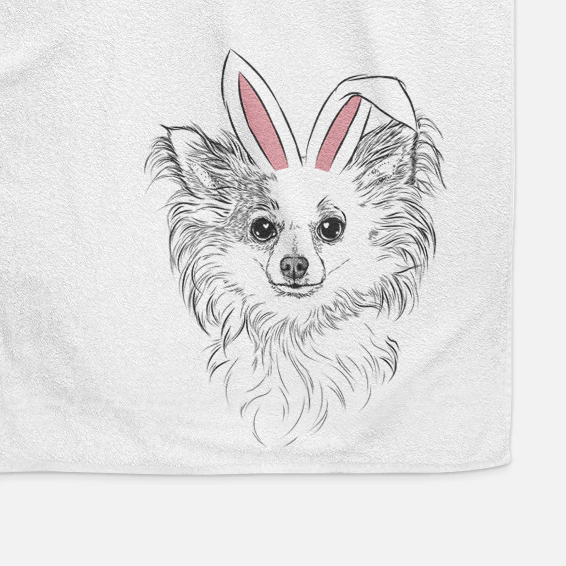 Princess Ava the Long Haired Chihuahua Decorative Hand Towel