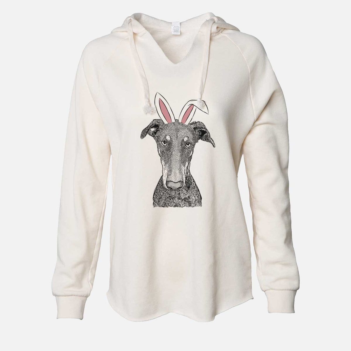 Easter Princess Fiona the Doberman Pinscher - Cali Wave Hooded Sweatshirt
