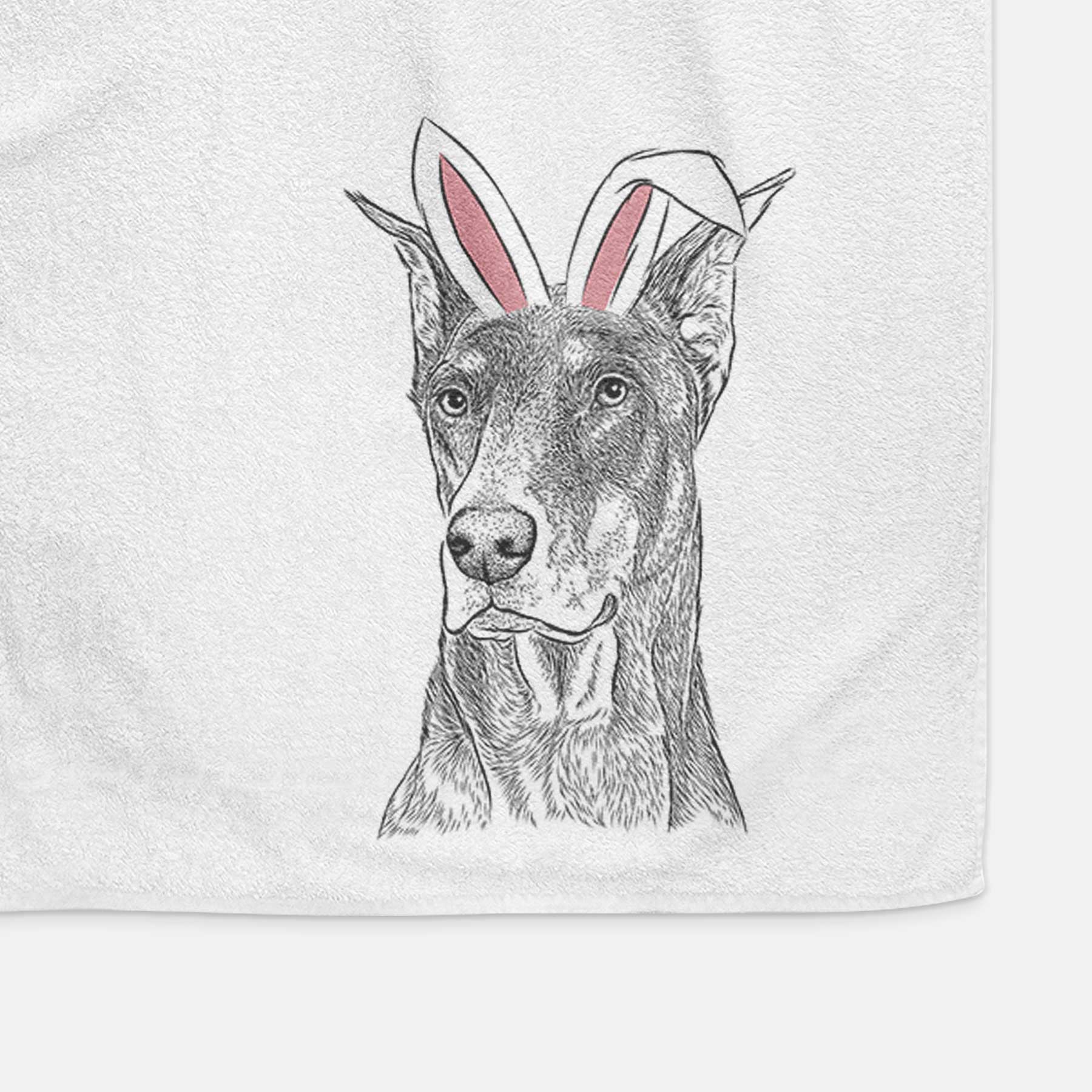 RJ the Doberman Pinscher Decorative Hand Towel