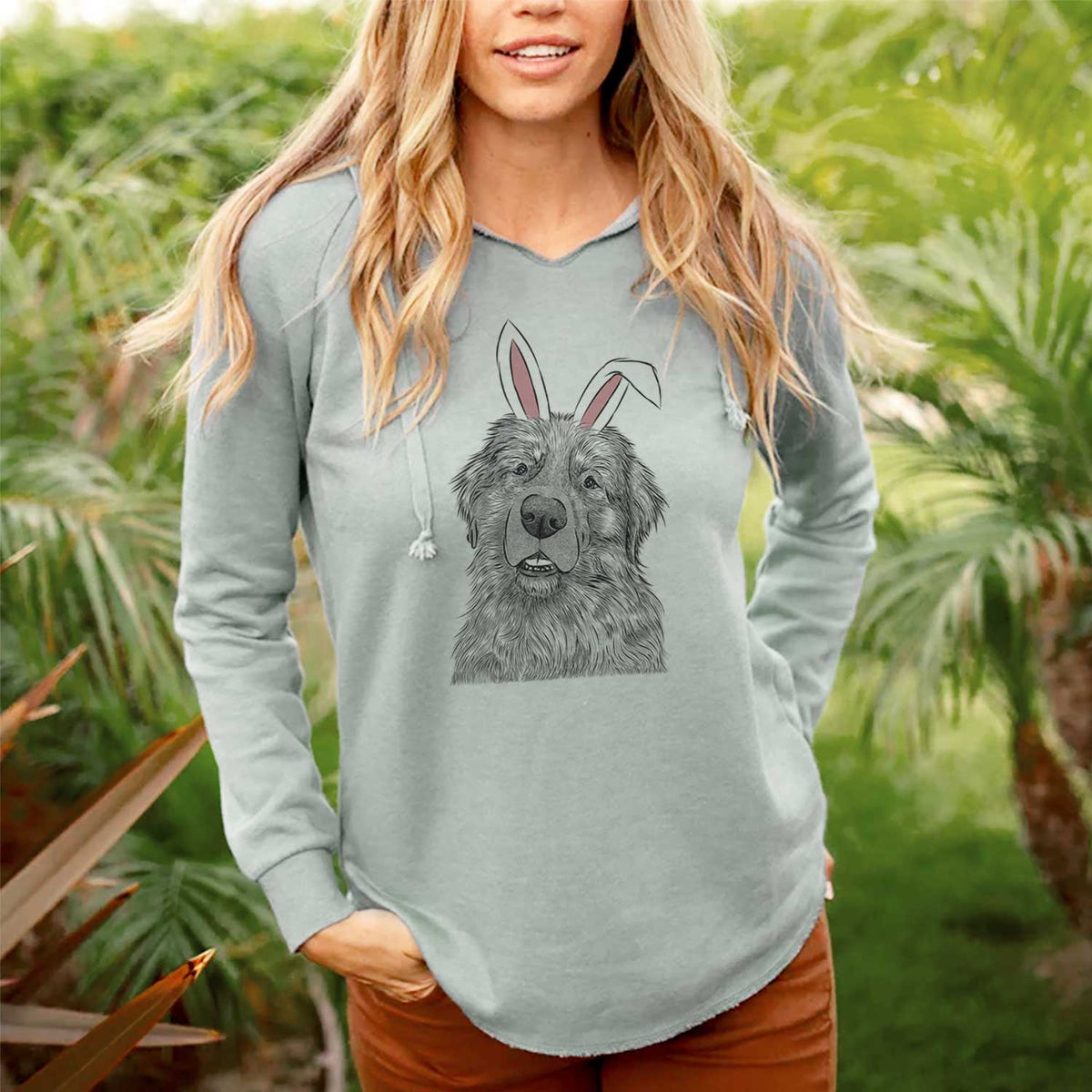 Easter Ralph the Leonberger - Cali Wave Hooded Sweatshirt