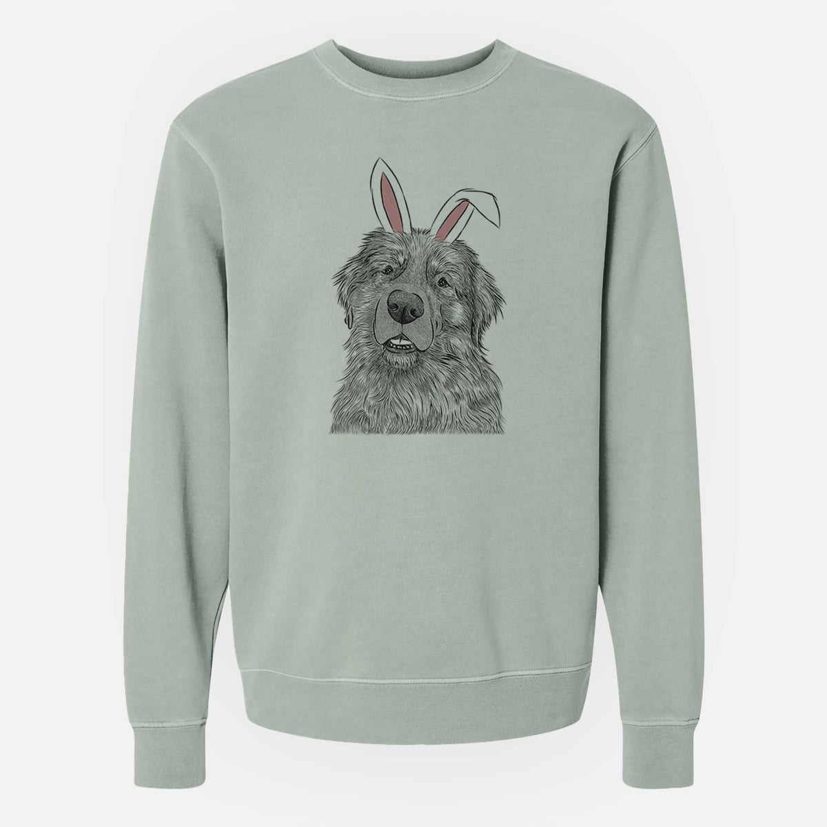 Easter Ralph the Leonberger - Unisex Pigment Dyed Crew Sweatshirt